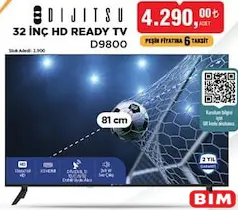 DİJİTSU D9800 32 İNÇ HD READY TV/TELEVİZYON